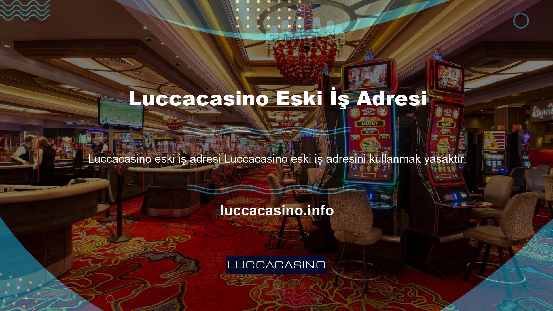 Mevcut adresin “Luccacasino” olduğu ortaya çıktı
